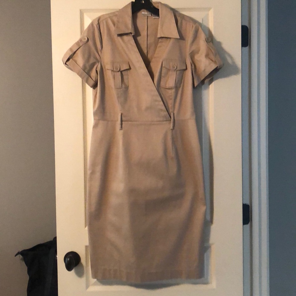 Khaki safari midi dress by Speigel size 12